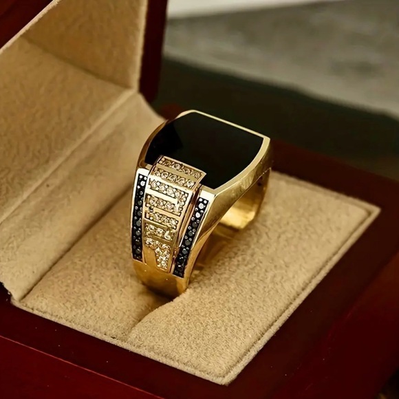 Classic Fashion Creative Luxury Jewelry Domineering Men's Ring Necklace Set - Picture 5 of 5